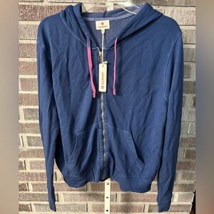 NWT Sundry Terry Lined Hoodie Blue